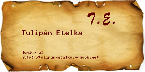 Tulipán Etelka névjegykártya