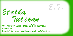 etelka tulipan business card